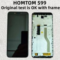 สำหรับ HOMTOM การแสดงผลในหน้าจอ LCD S99โทรศัพท์มือถือภายในและภายนอกสัมผัสอะไหล่โมดูลหน้าจอรวมกับกรอบ