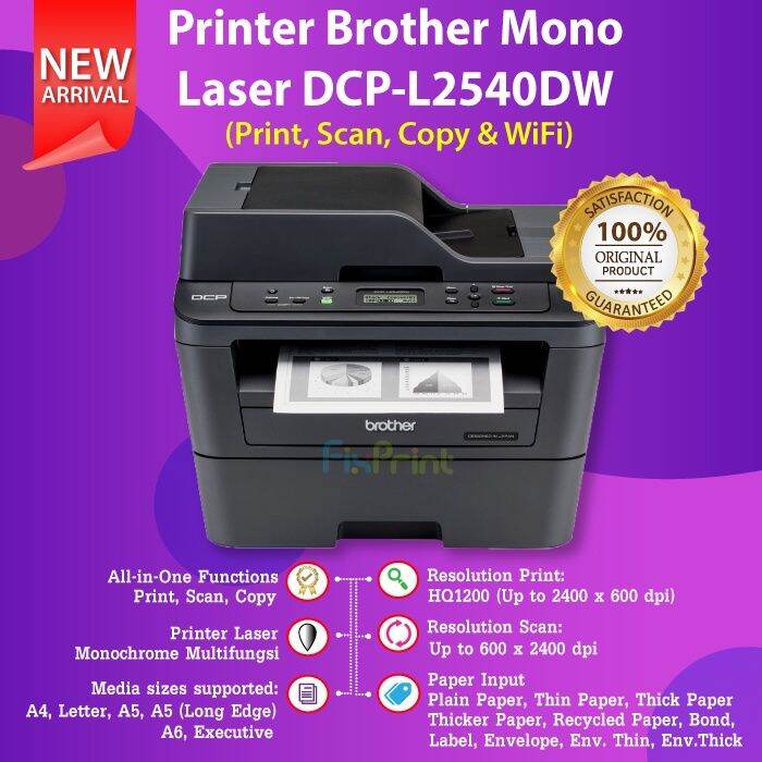 Printer Brother DCPL2540DW Print Scan Copy Duplex Wireless L2540DW