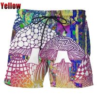 Funny Cartoon Mushrooms 3D Printed Shorts Pants Men Swimsuit Hip Hop Summer Swim Trunks Beach Shorts homme Sport Gym Ice Shorts