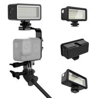 กันน้ำ40เมตรใต้น้ำ LED วิดีโอดำน้ำเติมแสงโคมไฟแสงแบบพกพาสำหรับ Gopro ฮีโร่11 10 9 8 7 6 5 DJI การกระทำ3การกระทำ