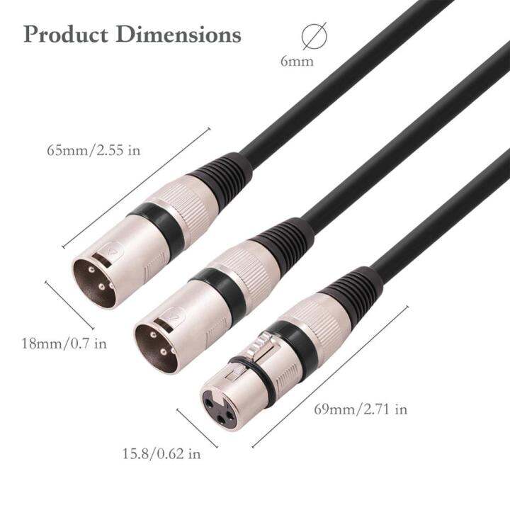 อุปกรณ์สายเคเบิล-xlr-xlr-3ขาสำหรับขยายลำโพงไมโครโฟน-สายเคเบิลตัวผู้-xlr-คู่ลดเสียงรบกวน