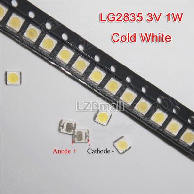 100PCS Smd Led 3528 2835 3V 1W 1210 100Lm Lg2835 Lg3528เย็นสีขาวสำหรับ Lcd TV Backlight Repair ใหม่เดิม