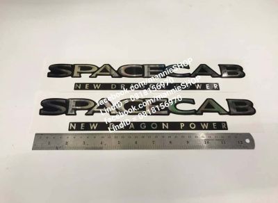 สติ๊กเกอร์ดั้งเดิมรถ อย่างดี คำว่า SPACECAB NEW DRAGON POWER สำหรับ ISUZU DRAGON ติดรถ แต่งรถ sticker อีซูซุ มังกร
