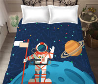 Bedding Sheet Universe Space Printed Cartoon Kid Flat Bed Sheet Set for Children Room Astronomy Theme Home Bedclothes Flat Sheet