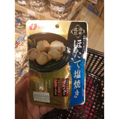 อาหารนำเข้า🌀 Japanese snacks, meat, shells, salt, Hisupa DK Natori Grilled Scallop Salty 40g 