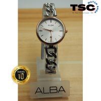 ALBA Women รุ่นAH7S60X Pink gold คริสตัล เครื่องญี่ปุ่น สินค้าประกันไซโก้