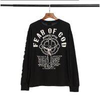 FEAR OF GOD FOG Jesus Cross Christmas Limited Loose Casual Mens and Womens Long Sleeve T-Shirt