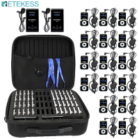 Retekess T130ระบบไกด์นำเที่ยวไร้สาย,อุปกรณ์ตีความแบบพกพา60สล็อตกระเป๋าถือ,4เครื่องส่งสัญญาณ,60รับ,สำหรับคริสตจักร,การฝึกอบรม,นักแปล