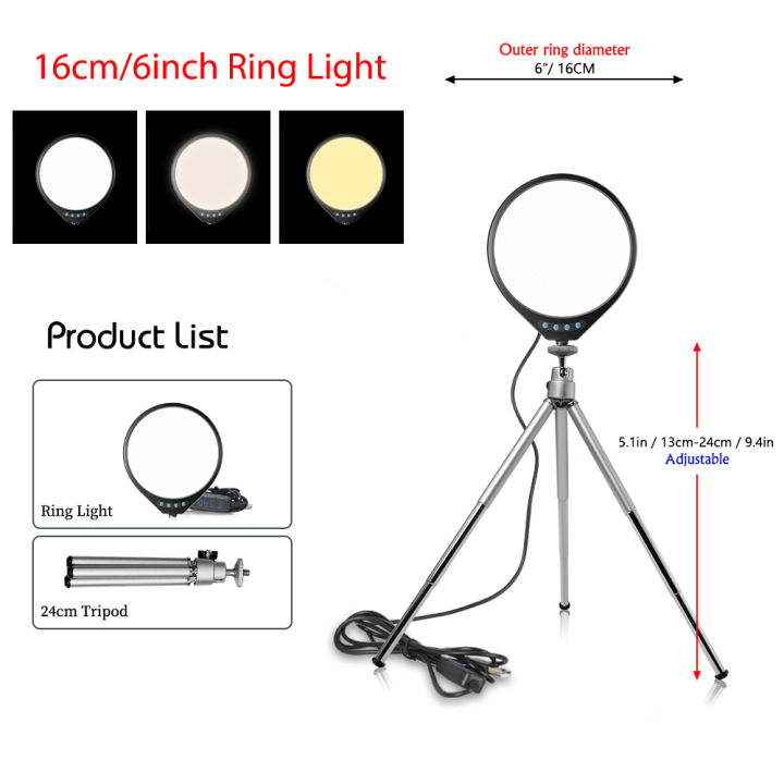 sh-10w-usb-charge-selfie-led-video-lamp-16cm-ring-light-with-small-tirpod-for-youtuber-photo-photography-studio