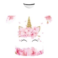 Unicorn Cartoon T-Shirt Children For Girl Boy Girls Kids Popular TShirts Child Baby Printed 3D Funny Party Tops Clothing Tees