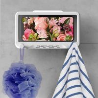 Shower Phone Holder Bathroom Waterproof Phone Case Punch-free Seal Protection Touch Screen Mobile Phone Box For Wall Stand Shelf Docks Stands