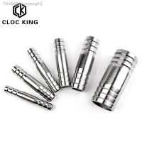 ❂☃№ 8mm/10mm/12mm/14mm/16mm/25mm Hose Barb Straight 2 Two Way 304 Stainless Steel Pipe Fitting Connector Adapter Length 50mm-80mm