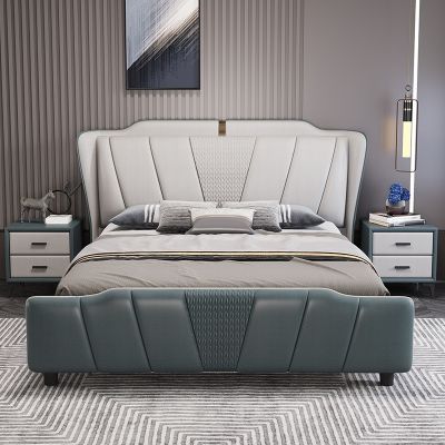 [COD] cloth bed modern minimalist new light luxury double master economical atmospheric wedding wash-free fabric