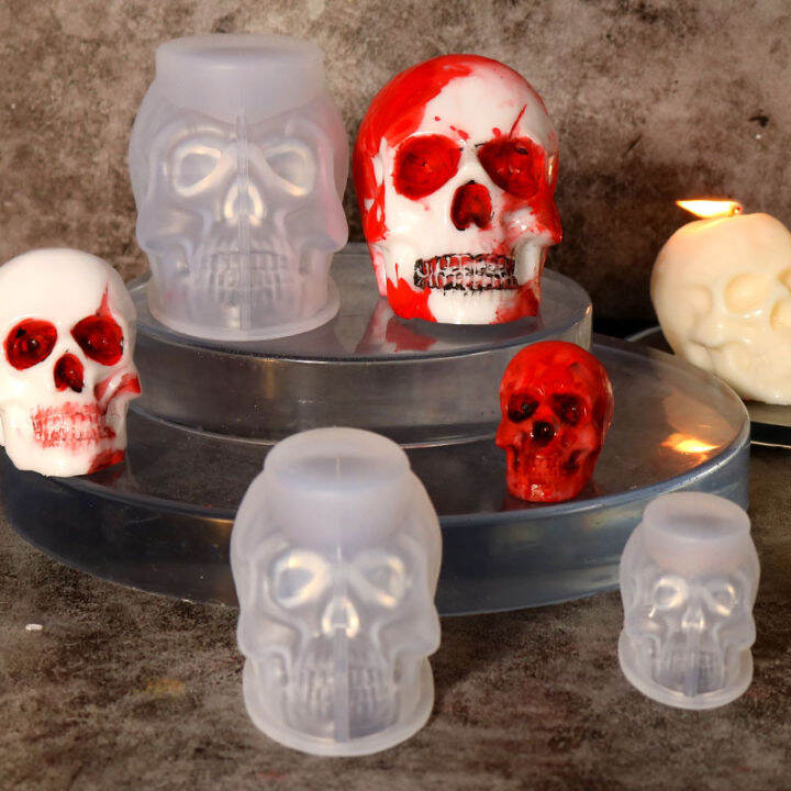 diy-home-decoration-handmade-gift-resin-mold-epoxy-skull-candle-mold