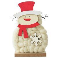 Cute Sheep Wool Felt Christmas Wooden Tree Ornaments New Year Gifts Desktop Table Decorations for Home Tree Toys Doll