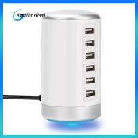 ที่ชาร์จสำหรับเดินทางสถานีที่ชาร์จ USB สมาร์ท6พอร์ตสากลสำหรับอุปกรณ์ USB หลากหลายชาร์จอย่างรวดเร็วสำหรับโทรศัพท์/แท็บเล็ต