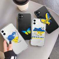 [สินค้าใหม่ในสต็อก] ใหม่ยูเครนรูปแบบธงพิมพ์เคสโทรศัพท์โปร่งใสนุ่มสำหรับ Iphone 12 11 13 14 Plus X Xs Xr Pro Max Mini