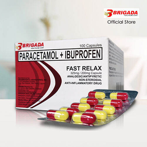 Fast Relax Paracetamol + Ibuprofen Box of 100's Lazada PH