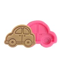 Cartoon car silicone mold DIY chocolate sugar cake baking decoration soft clay tool Bread  Cake Cookie Accessories