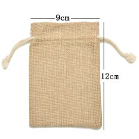 hot【DT】 10PCS 9x12cm Drawstring Tie Rustic Burlap Sack Jewelry Pouches bag