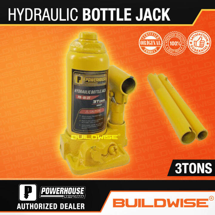 Powerhouse Hydraulic Bottle Jack Lifter 3 Tons「BUILDWISE®」 Lazada PH