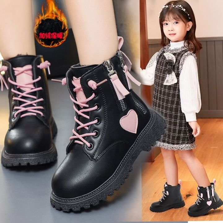 aeozad-รองเท้า2022สั้นสีชมพูและสีดำกันลื่นสำหรับเด็กแฟชั่นฤดูใบไม้ผลิใหม่