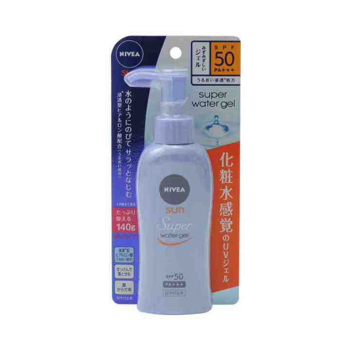 [100 Original From JAPAN] Nivea Sun Water Gel SPF50 PA +++ Pump (140g