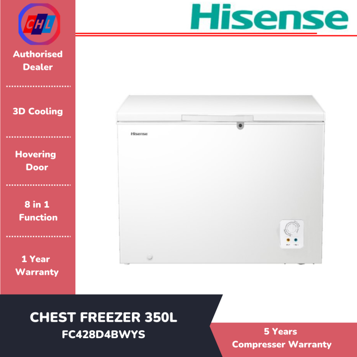 HISENSE (Authorised Dealer) 350L CHEST FREEZER WITH 8in1 FUNCTION ...