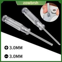 ZOWBRSH ที่จับโปร่งใส ไขควงสำหรับไขควง 95mm ครับ เหล็กเหล็กไร้สนิม ไขควงปากแบน มินิมินิ เครื่องมือซ่อมแซมมือ เครื่องใช้ในครัวเรือน