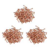 300 Pcs 5/64Inch x 25/64Inch Round Head Copper Solid Rivets Fasteners