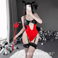 Sexy Lingerie Clothing Rain Love Xin Devil Open One-Piece Suit Sexy Seduction Bed Passion Female 1412