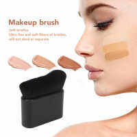 แปรงฟอกหนังแบนขนาดใหญ่ Black Blending Cream Bronzer Brush For Self Tanner Face Body Makeup Tool