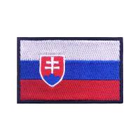 Slovak flag Slovakia Patches Armband Embroidered Patch Hook &amp; Loop Iron On Embroidery  Badge Military Stripe Bar  Wine Tools