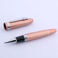 【✲High Quality✲】 gong25258181584814 Jinhao ปากกาโรลเลอร์บอลสีดำแบบโลหะบิดเงินคลาสสิก159