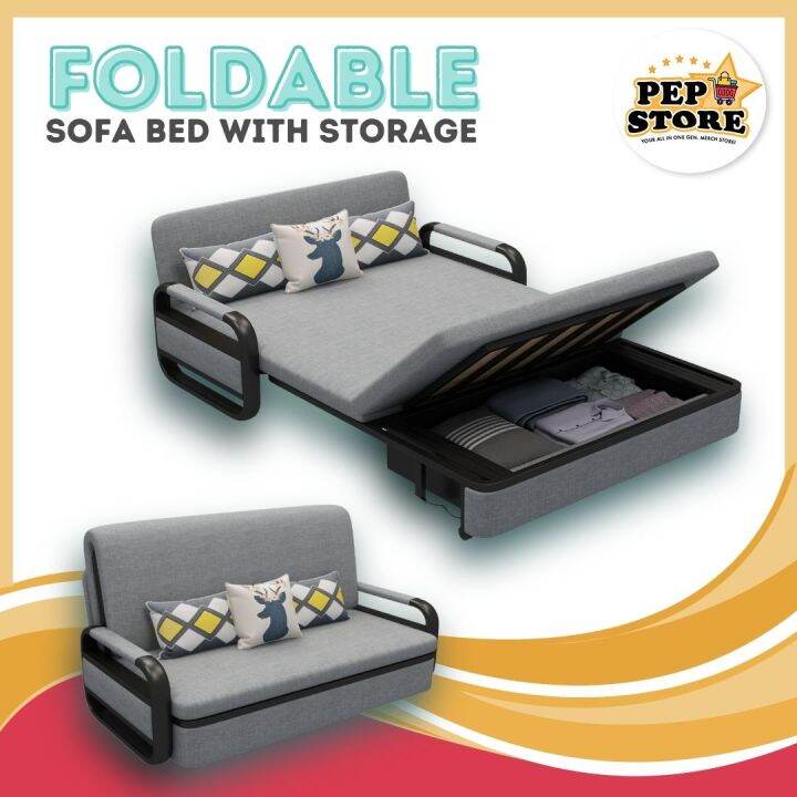 Pep Store Sofa Bed with Foam and Storage Box Sofabed with Storage Sofa