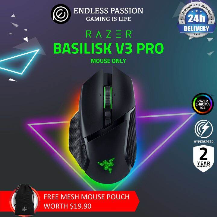 Razer Basilisk V3 Pro Ergonomic Wireless Gaming Mouse - Available