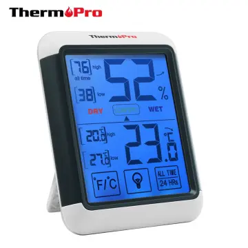 ThermoPro TP60 Wireless Thermometer Indoor Outdoor Thermometer Temperature  Humidity Monitor Meter 200ft / 60m Range 