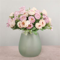 10 Heads Bouquet DIY Decoration Outdoor Rose Flowers Garden Fake Flower Home Tea Artificial Silk