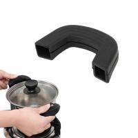 2pcs Silicone Anti-Scald Pot Handle Protectors Non-Slip Pot Clip Sleeves Silicone Handle Holder Cookware Holders Cover Handle