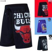 เสื้อคุณภาพสูง ส่งฟรี! ☂กางเกงบาส Team NBA Chicago Bulls Warriors nets basketball shorts