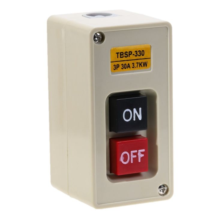 TBSP-330 3 Phase 3.7KW 30A Plastic Power Push Button Pushbutton Control ...