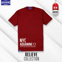 AQUANINE เสื้อยืดทรงปกติ รุ่น BELIVE เสื้อยืดคอกลม มินิมอล ลิขสิทธิ์แท้