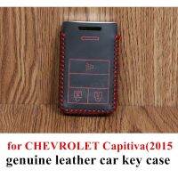 ☃﹍♠ Only red Premium Quality Case for C-HEVROLET C-apitiva(2015) Hand sewing cover DIY promotion Genuine leather key case