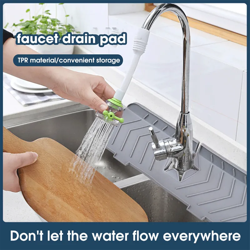 Kitchen Water Absorbent Pad Dishes Drain Mat Kitchen Sink Countertop  Protector