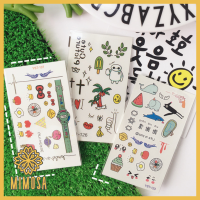 MIMOSA (1 PCS) แทททูฮยอนอา สไตล์เกาหลี สติ๊กเกอร์รอยสักเด็ก สติ๊กเกอร์ แทททู แทททูมินิมอล สติ๊กเกอร์tattoo แทททูรอยสัก สีชัด กันน้ำ ติดทนนาน