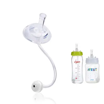 Weighted Straw Sippy Cup Conversion Kit Compatible with Pigeon Baby Bottles  Straw Cup Converter for Wide Neck Bottles