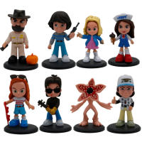 8pcs Creative Stranger Things Figurines Model Toy Unique Design Simulation Miniature Models for Home Car Office Tabletop Ornament