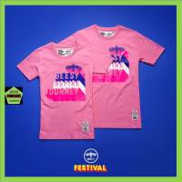 Beesy เสื้อคอกลม ชาย หญิง รุ่น festival สีชมพู