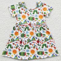 New Fashion Kids Designer Clothes Girls Dress Summer Short Sleeve Boutique Baby Girl Dress Milk Silk Cute Toddler Girls Dresses  by Hs2023