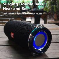 Portable Bluetooth Speaker Outdoor Radio Audio Amplifier Waterproof Soundbar Column U Disk Wireless Subwoofer LED Light Soundbox Wireless and Bluetoot